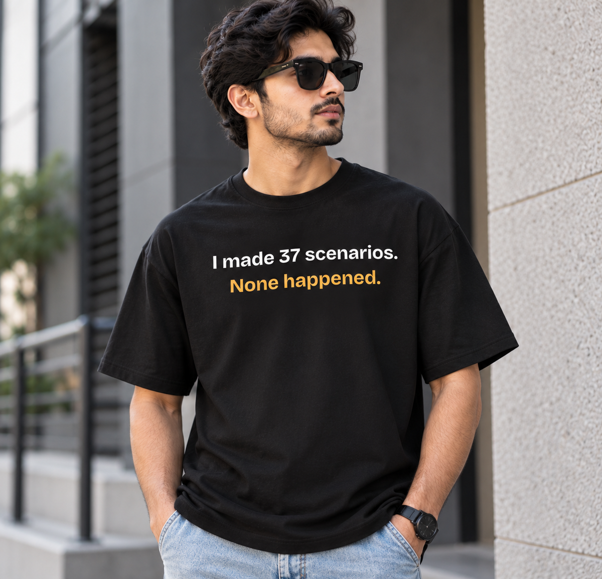 Overthinker Core — Graphic Oversized T-Shirt