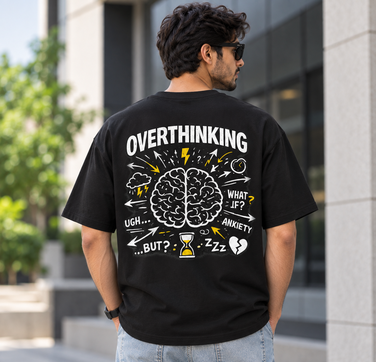 Overthinker Core — Graphic Oversized T-Shirt