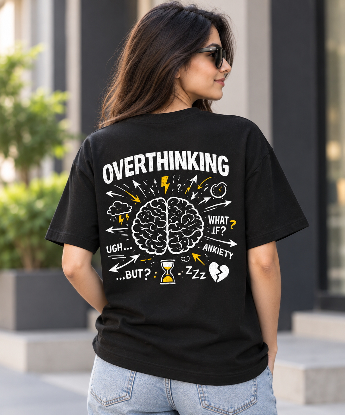 Overthinker Core — Graphic Oversized T-Shirt