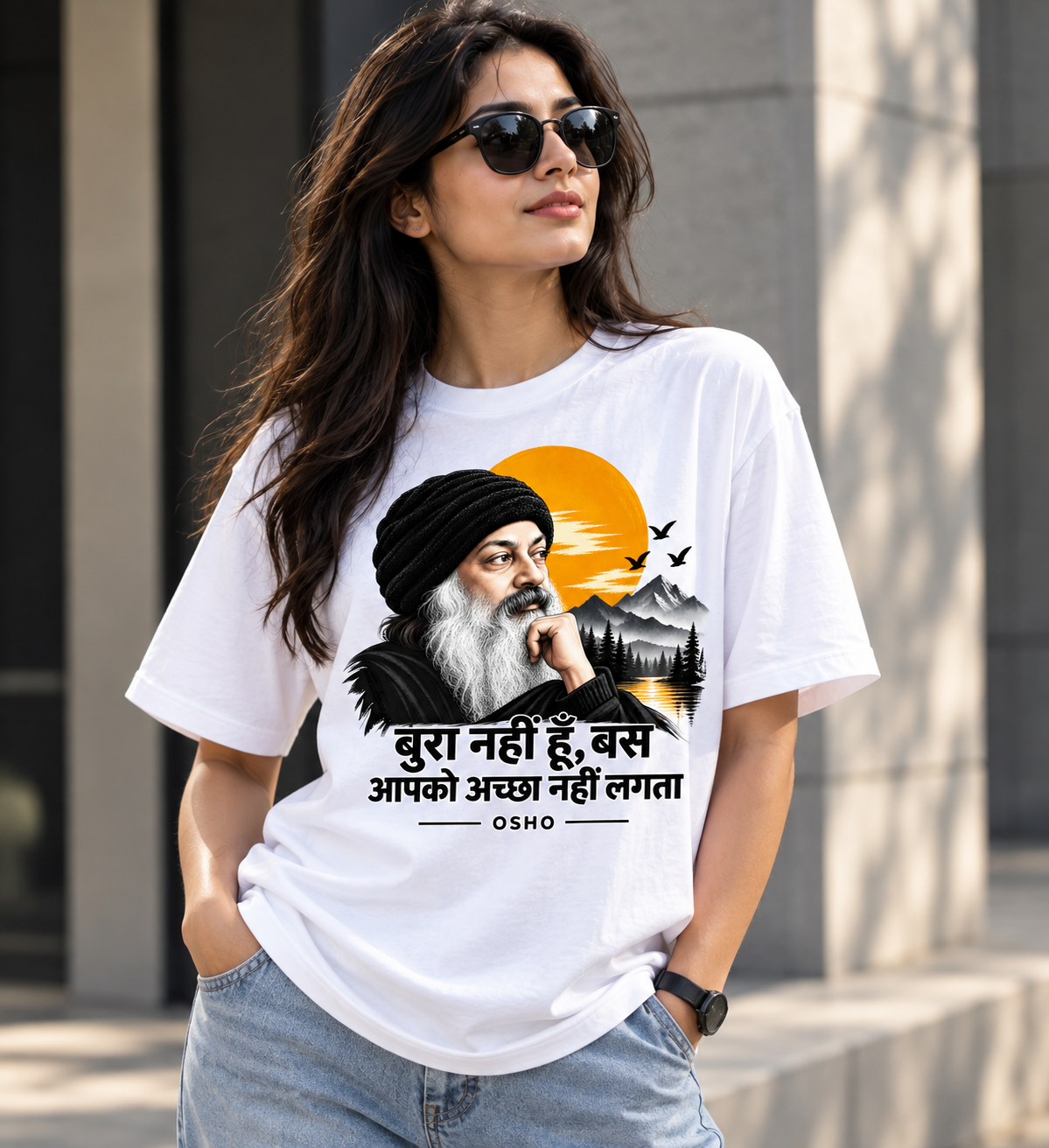 Osho — “बुरा नहीं हूँ, बस आपको अच्छा नहीं लगता” Graphic Tee