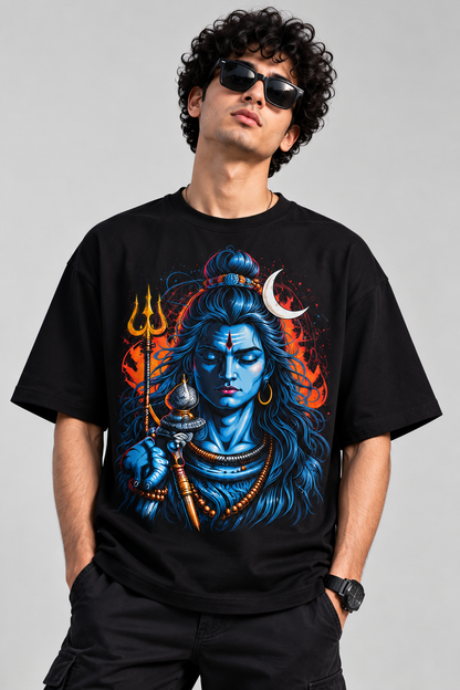 Shiva — Divine Power Graphic Oversized T-Shirt