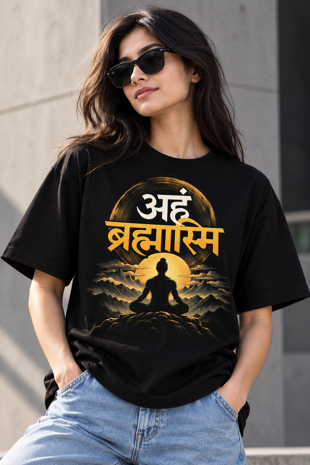 Aham Brahmasmi — Self Realization Graphic Oversized T-Shirt
